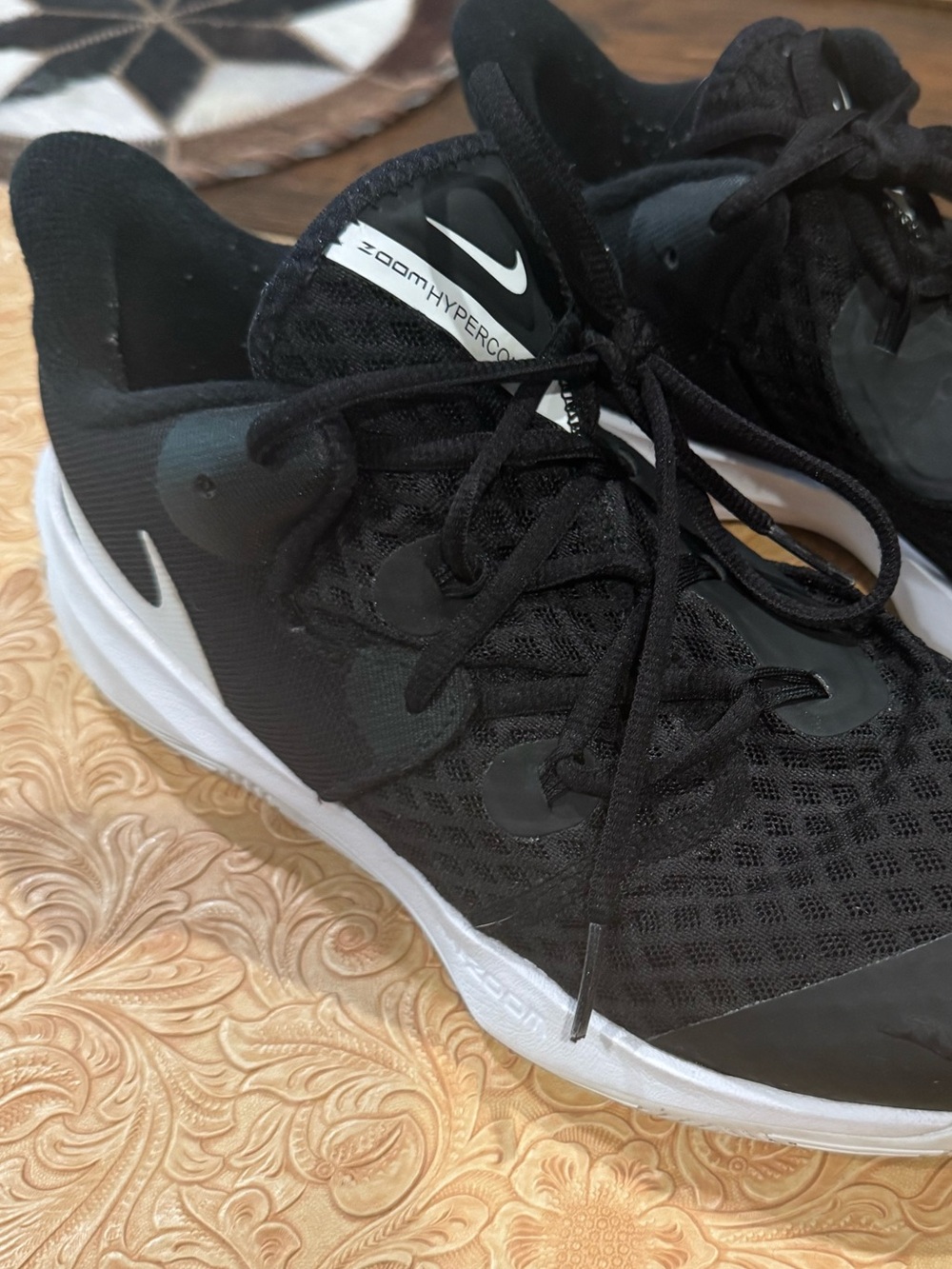 Nike Women’s Black and White Zoom Hypercross Sneakers